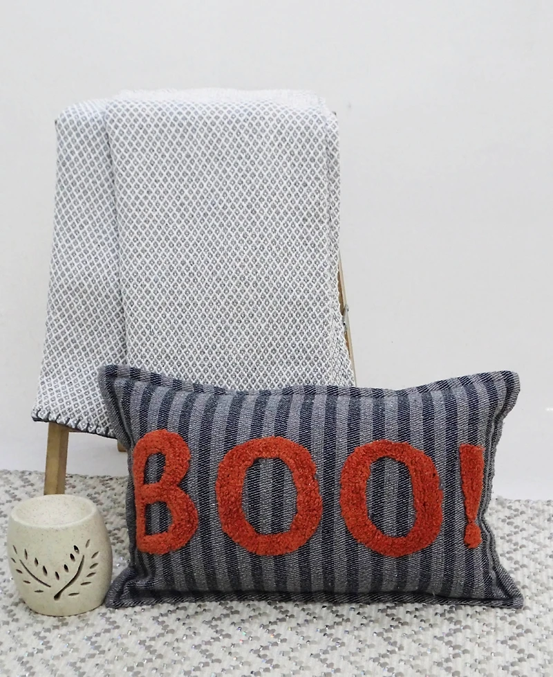 Vibhsa Halloween Boo Decorative Pillow, 24" x 14"