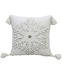Vibhsa Christmas Snowflake Decorative Pillow, 20" x 20"