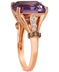 Le Vian Grape Amethyst (5-1/4 ct. t.w.) & Diamond (1/5 ct. t.w.) Ring in 14k Rose Gold