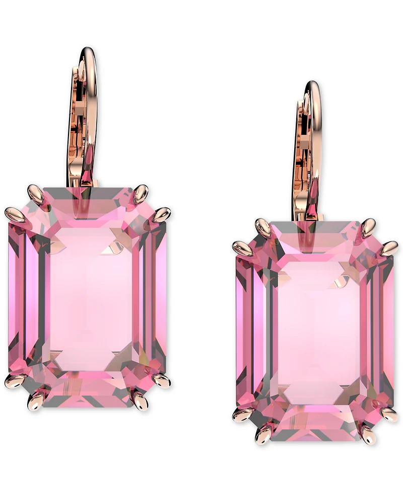 Swarovski Octagon Crystal Drop Earrings