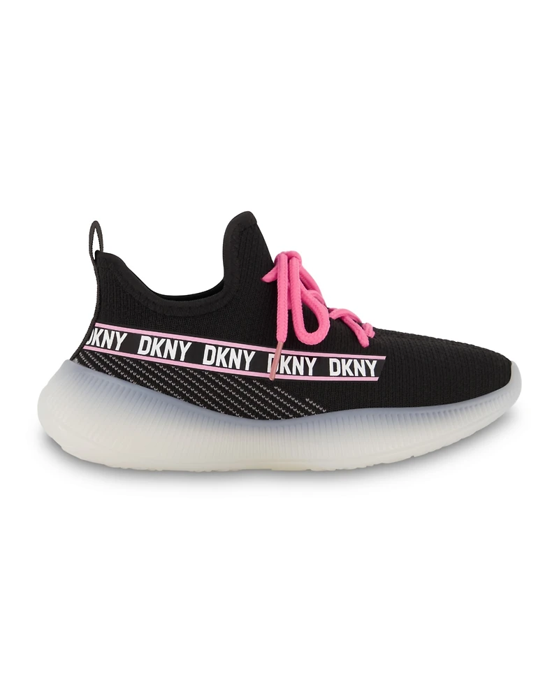 Dkny Little and Big Girls Slip On Landon Stretchy Knit Sneakers