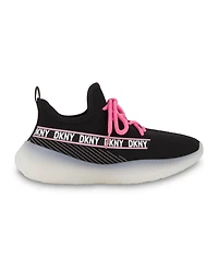 Dkny Little and Big Girls Slip On Landon Stretchy Knit Sneakers
