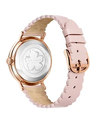 Ted Baker Women's Phylipa Retro Pink Leather Strap Watch 37mm
