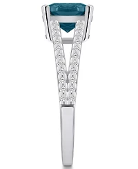 Macy's London Blue Topaz and Diamond Accent Ring 14K White Gold