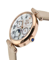 Gevril Women's Florence Swiss Quartz Italian Tan Leather Strap Watch 36mm