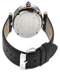 Gevril Women's Florence Swiss Quartz Italian Brown Leather Strap Watch 36mm