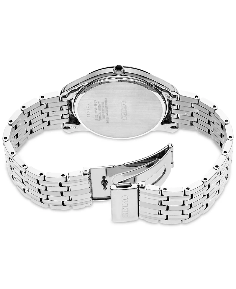 Seiko Men's Analog Essentials Stainless Steel Bracelet Watch 39mm