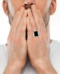 Effy Men's Onyx Ring in Sterling Silver