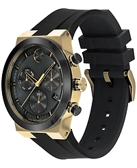 Movado Men's Swiss Chronograph Bold Fusion Black Silicone Strap Watch 45mm