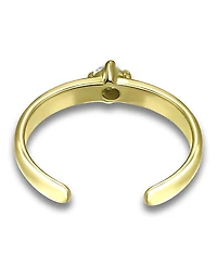 Giani Bernini Solitaire Cubic Zirconia 18K Rose Gold and Over Silver, Sterling Silver Toe Ring
