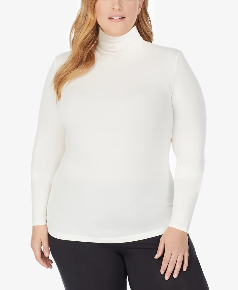 Cuddl Duds Plus Size Softwear with Stretch Turtleneck