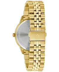 Bulova Men's Classic Diamond Accent Gold-Tone Stainless Steel Bracelet Watch 41mm