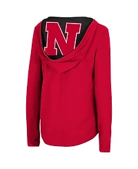 Women's Colosseum Scarlet Nebraska Huskers Catalina Hoodie Long Sleeve T-shirt