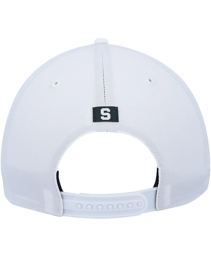 Men's '47 White Michigan State Spartans Stars and Stripes Flag Flutter Hitch Snapback Hat
