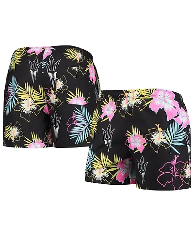 Men's Foco Black Arizona State Sun Devils Neon Floral Swim Trunks
