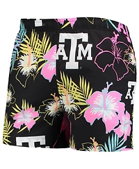 Men's Foco Black Texas A&M Aggies Neon Floral Swim Trunks