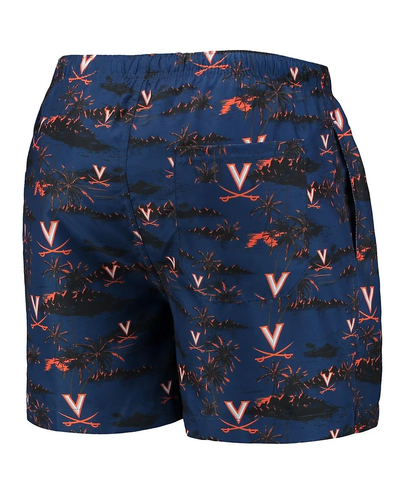 Men's Foco Navy Virginia Cavaliers Island Palm Swim Trunks