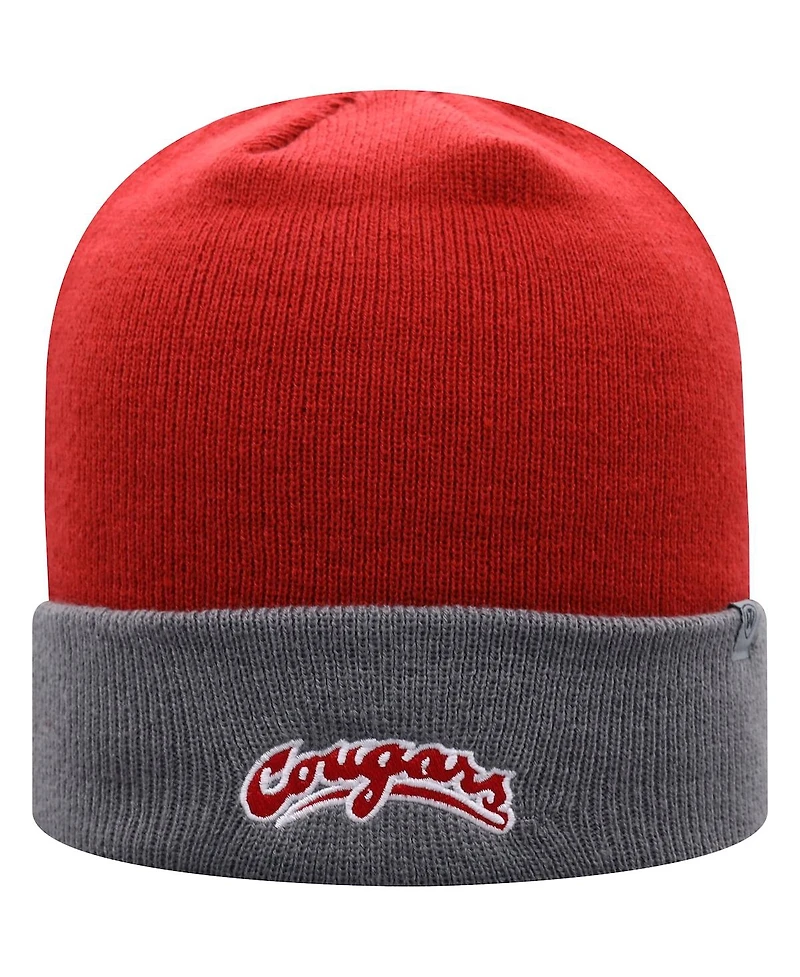 Men's Top of the World Crimson, Gray Washington State Cougars Core 2-Tone Cuffed Knit Hat