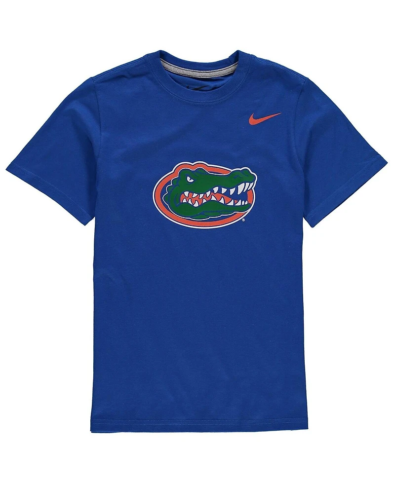 Big Boys Nike Royal Florida Gators Cotton Logo T-shirt