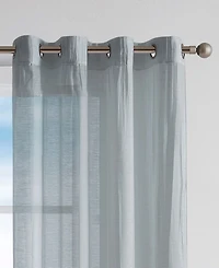 Nautica Cordelia Crushed Sheer Grommet Window Curtain Wide Panel Pair, 52" x 63"
