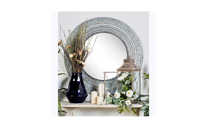 Coastal Wood Wall Mirror, 32" x 32"