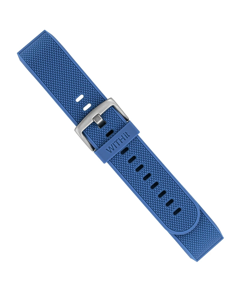 WITHit Blue Silicone Woven Band designed for Fitbit Charge 2