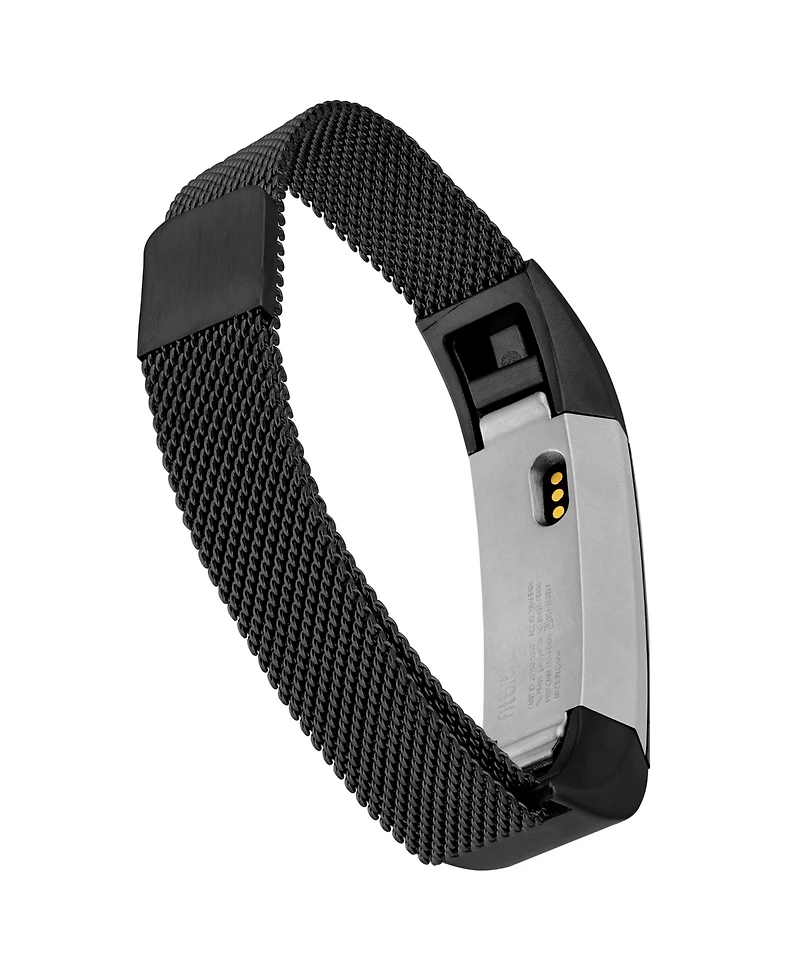 WITHit Black Stainless Steel Mesh Band designed for Fitbit Alta and Fitbit Alta Hr
