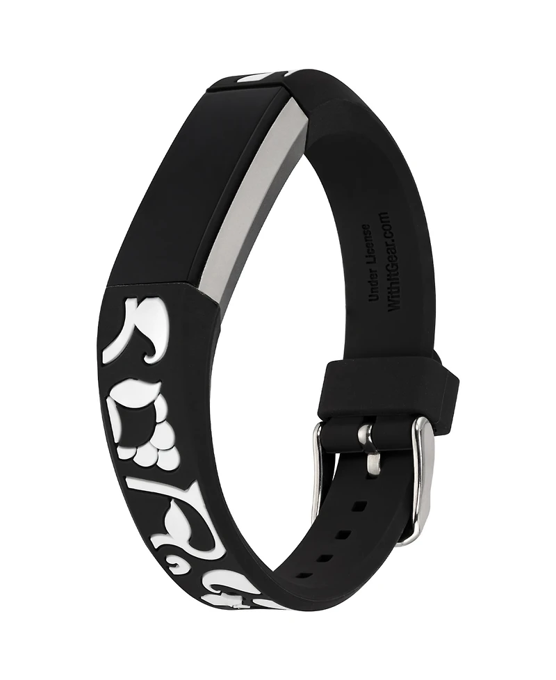 WITHit Black Vines Silicone Band by French Bull designed for Fitbit Alta and Fitbit Alta Hr