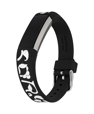 WITHit Black Vines Silicone Band by French Bull designed for Fitbit Alta and Fitbit Alta Hr