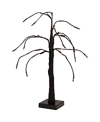 Led Lighted Weeping Halloween Twig Tree with Orange Lights, 24"