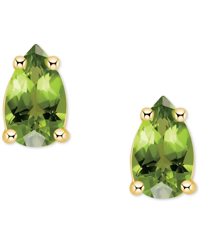 Peridot Pear Stud Earrings (1/2 ct. t.w.) 14k Gold