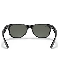 Ray-Ban Unisex Low Bridge Fit Sunglasses, RB2132F New Wayfarer Classic 58