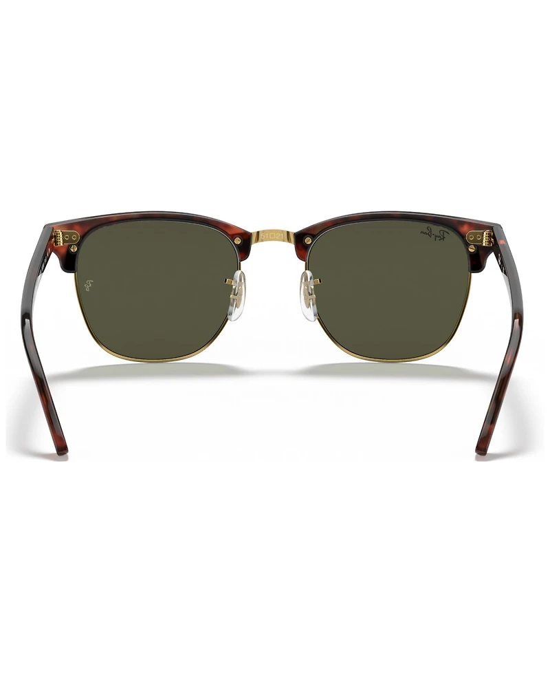 Ray-Ban Unisex Low Bridge Fit Sunglasses, RB3016F Clubmaster Classic 55