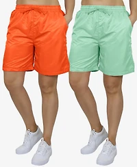 Galaxy By Harvic Women's Active Workout Training Shorts - Pack of 2