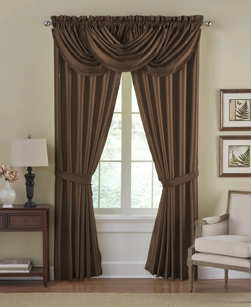 Elrene Home Fashions Versailles Faux Silk Waterfall Window Valance