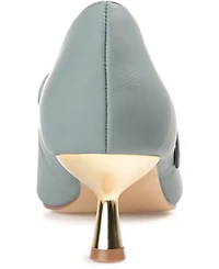 Journee Collection Women's Manza Pointed Toe Mary Jane Kitten Heel Pumps
