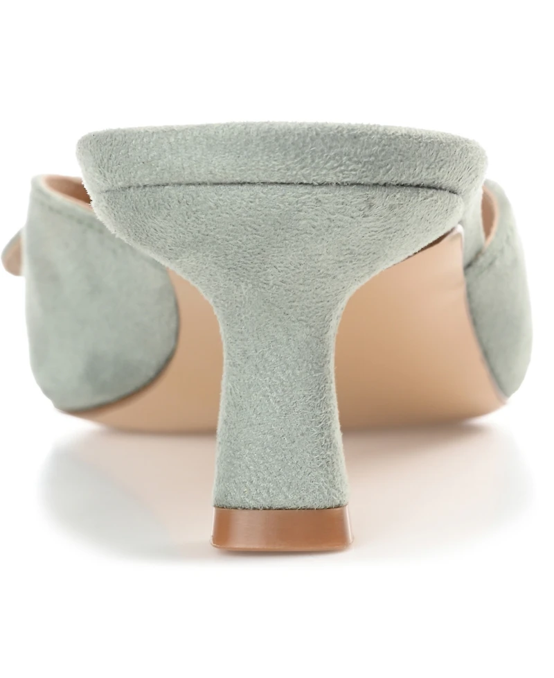 Journee Collection Women's Vianna Buckle Slip On Heels