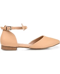 Journee Collection Women's Vielo Bow Ankle Strap Flats