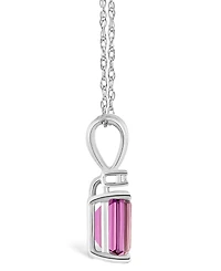 Pink Topaz (1-1/3 ct. t.w.) and Diamond Accent Pendant Necklace 14K Yellow Gold or White