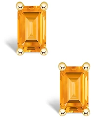 Citrine (5/8 ct. t.w.) Stud Earrings 14K White Gold or Yellow