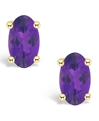 Amethyst (1/2 ct. t.w.) Stud Earrings 14K White Gold or Yellow