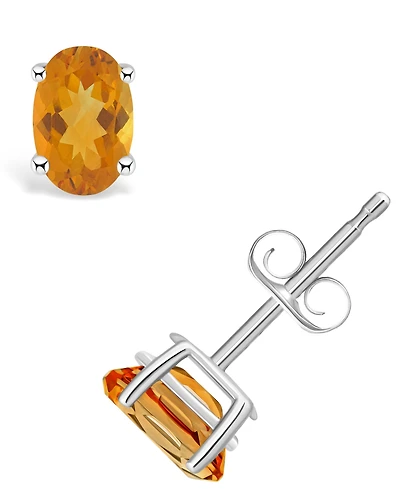 Citrine (7/8 ct. t.w.) Stud Earrings 14K Yellow Gold or White