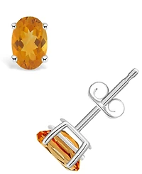 Citrine (7/8 ct. t.w.) Stud Earrings 14K Yellow Gold or White