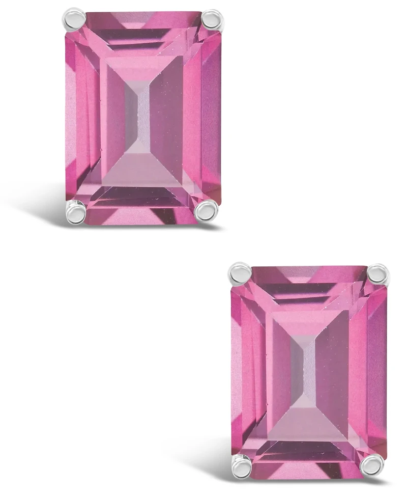 Pink Topaz (4 ct. t.w.) Stud Earrings in 14K Yellow Gold or 14K White Gold