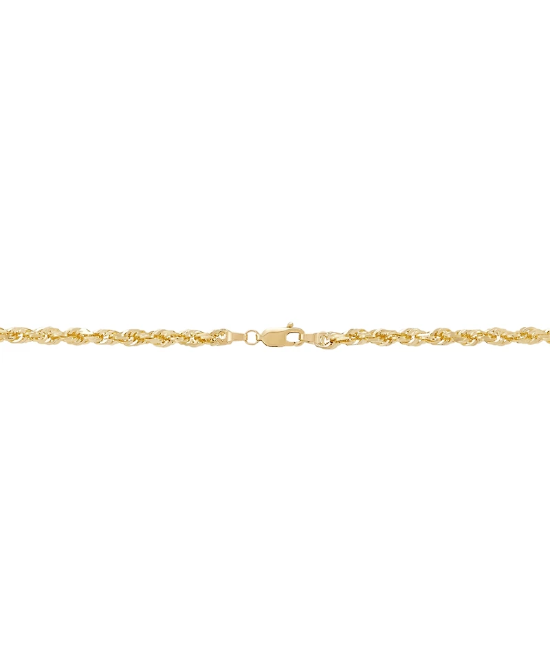 Glitter Double Rope Link 20" Chain Necklace (3-3/4mm) in 14k Gold