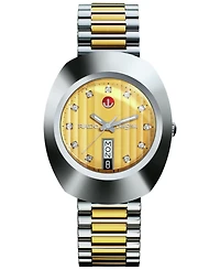 Rado Unisex Swiss Automatic DiaStar Original Two Tone Stainless Steel Bracelet Watch 35mm
