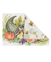 Laural Home Cornucopia Harvest Set of 4 Placemats, 13" x 19"