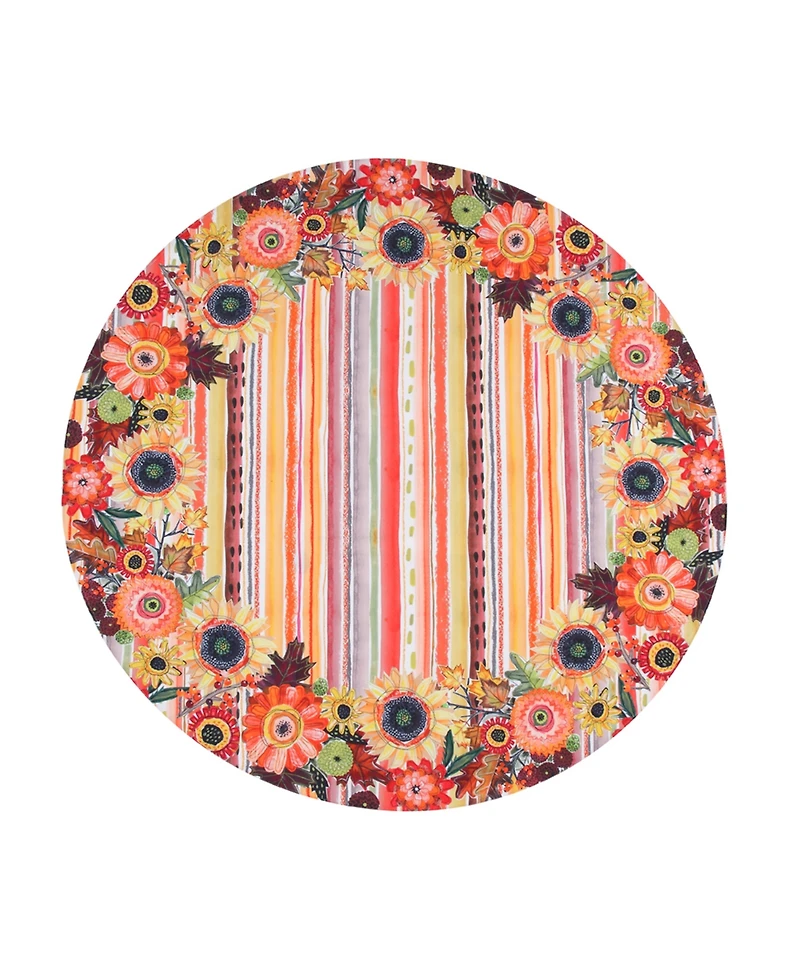Laural Home Harvest Snippets 70" Round Tablecloth