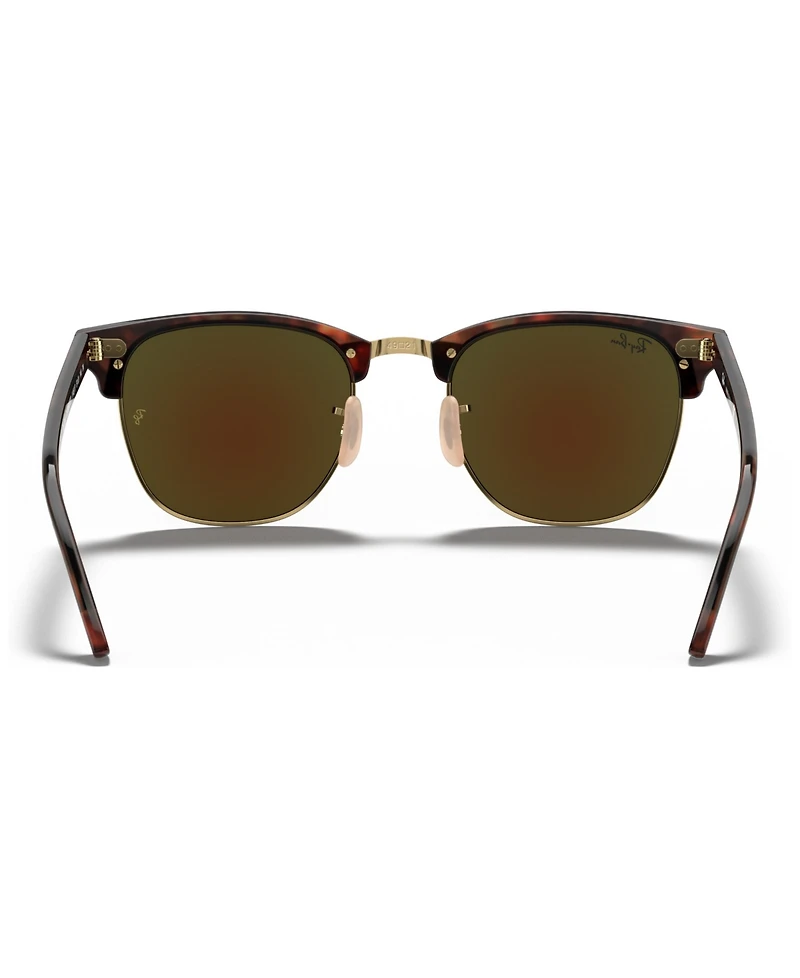 Ray-Ban Unisex Sunglasses, RB3016 Clubmaster Mineral Flash Lenses
