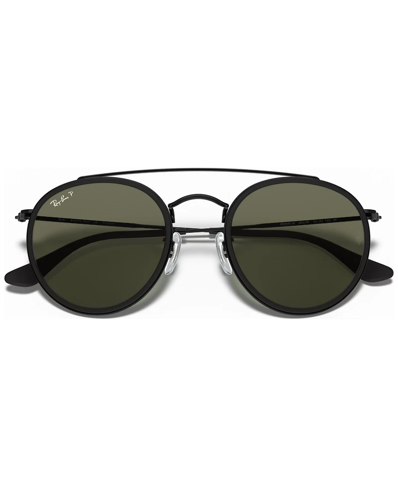 Ray-Ban Polarized Sunglasses , RB3647N Round Double Bridge
